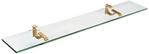 Spancraft Glass Monarch Glass Shelf, Brushed Bronze, 10 X 42