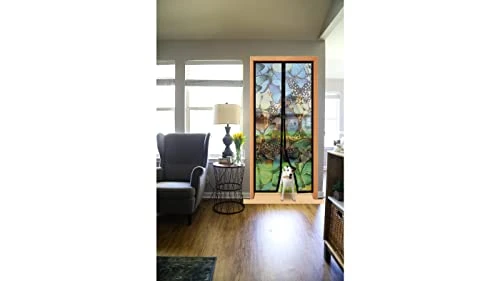 Total Vision Butterfly Pattern - Quick Install Mesh Magnetic Screen 40β X 85.5β - Helps Keep Bugs & Insects Out - Perfect For Single Doors Leading To Your Porch Or Patio - Folds For Easy Storage - Image 2