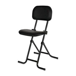 Alera ALECS612 300 Lbs. 27.5 In. Alera IL Series Height-Adjustable Folding Stool - Black