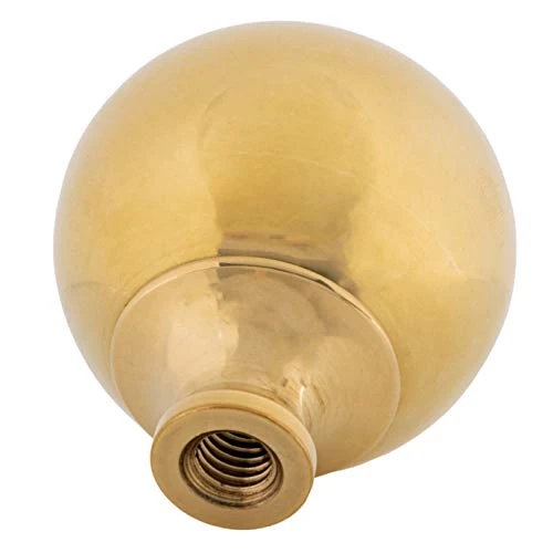 Polished Brass Ball Bed Post Finials | Diameter: 1 3/4" | Replacement Bed Hardware In Antique Or Modern Styles | UA-764-BPB (1) - Image 2