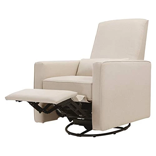 DaVinci Piper Upholstered Recliner And Swivel Glider In Cream, Greenguard Gold & CertiPUR-US Certified - Image 4