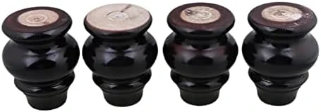 BONNYT Hairpin Legs 8CM High Solid Wood Gourd-Shaped Furniture Legs Sofa Stool Chair Wall Cabinet Foot Sofa Foot (Color : White) - Image 3