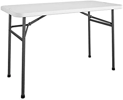 COSCO Deluxe 6 Foot X 30 Inch Fold-in-Half Blow Molded Folding Table, Black - Image 5