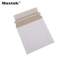 Maxtek 100 Stay Flat CD/DVD White Cardboard Mailers,5 1/4 X 5 1/4 Inch, Self Seal Adhesive With Flap