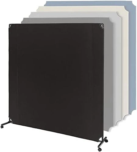 Lainly Rolling Room Divider Wall - Made In North America (6' L X 6' H, Dark Gray) Partition Room Dividers, Temporary Wall, Office Divider, Privacy Screen, Wall Divider & Room Divider Screen - Image 10