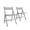 CoscoProducts COSCO XL Wood Slat Back Folding Chair, 2-Pack, Gray