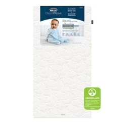 HALO DreamWeave Baby Crib Mattress And Toddler Bed, Breathable, Dual Sided 2-Stage Design, 100% Breathable Mattress, Machine Washable Cover, Hypoallergenic, Non-Toxic Materials, Greenguard Cert.