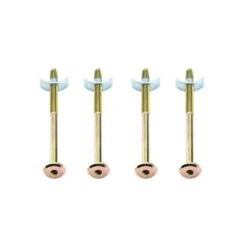 M6 Threaded Half Moon Mini Luna Washers With 120mm Furniture Connecting Bolts For Bunk Beds Cots - Set Of 16