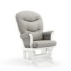 Dutailier Adele 0415 Wooden Glider Chair, White/Light Grey