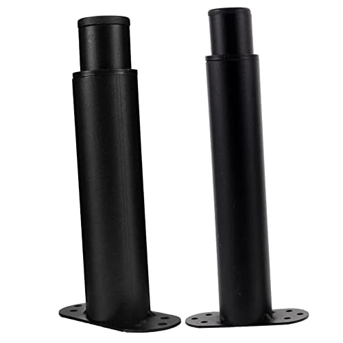 Homoyoyo 6 Pcs Bed Support Legs Holder Bedstead Black Cold Rolled Steel - Image 5