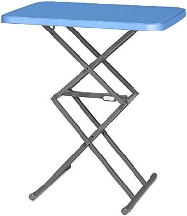 SOUNDANCE Small Folding Table, Adjustable TV Tray, Portable Dinner Table, Lightweight, Zero Assembly, Easy To Fold And Storage, Sturdy Desk For Home Garden Office Indoor Outdoor Use, White - Image 8