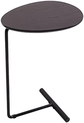 C Table,Couch Tables That Slide Under,C Shaped Side Table,Sofa End Table For Living Room Bedside Bathroom Snack Coffee Laptop Tables,Egg Oval-Shaped,Metal Frame,Easy Assembly Black(Upgraded) - Image 12