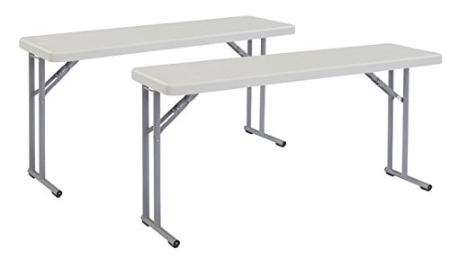 (2 Pack) National Public Seating 18" X 72" Heavy Duty Seminar Folding Table, Speckled Grey - Image 8