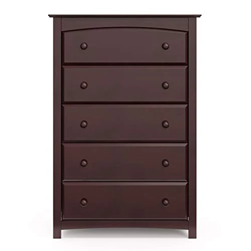 Storkcraft Kenton 5 Drawer Dresser (Espresso) – Dresser For Kids Bedroom, Nursery Dresser Organizer, Chest Of Drawers For Bedroom With 5 Drawers, Universal Design For Children’s Bedroom - Image 3
