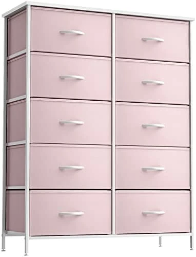 Sorbus Kids Dresser With 8 Drawers - Storage Unit Organizer Chest For Clothes - Bedroom, Kids Room, Nursery, & Closet (Pink, 31.5 X 12 X 32-8 Drawer) - Image 7
