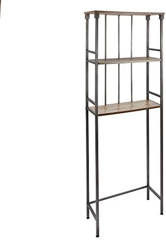 Silverwood Mixed Material Bathroom Collection 3-Tier Spacesaver, 66" H, Gunmetal - Image 4