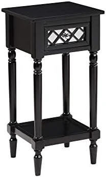Convenience Concepts French Country Khloe Deluxe 1 Drawer Accent Table With Shelf, Gray - Image 5