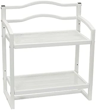 Household Essentials 3-Tier Metal Over The Toilet Bathroom Storage Shelf, White - Image 6