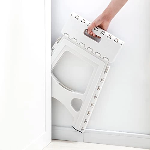 SHIMOYAMA Folding Step Stool 15IN Tall Plastic Foldable Step Stool For Camping Picnic And Home, 1 Pack, Collapsible Stool For Adults, White - Image 2