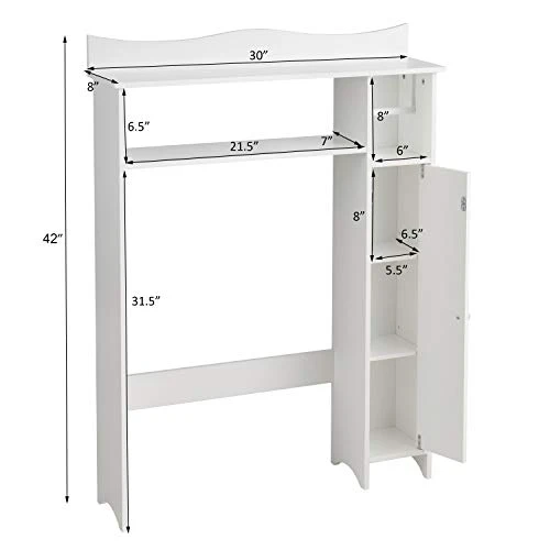 Casart Bathroom SpaceSaver Over-The-Toilet Storage Shelf Bathroom Storage Cabinet Organizer (42" Height) - Image 3