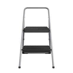 COSCO 11137PBL1E 2 Household Folding Step Stool, ANSI Type 3, 200 Lb Weight Capacity, Platinum