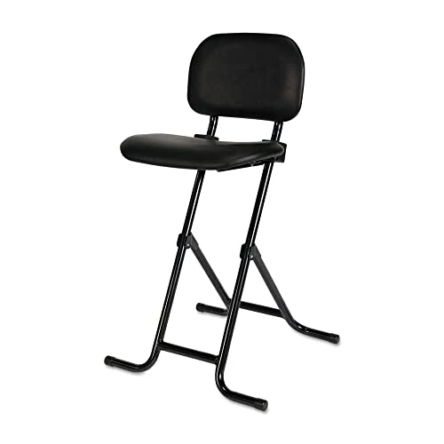Alera ALECS612 300 Lbs. 27.5 In. Alera IL Series Height-Adjustable Folding Stool - Black - Image 2