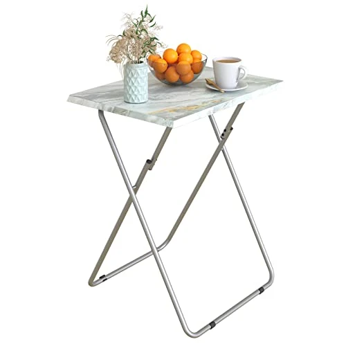 Garden 4 You Portable Folding TV Tray Dinner Snack Trays Table Portable Foldable Table Small Sofa Bedside Tables With Light Weight, 15 X 18.9 X 26 In(Smoky Grey)