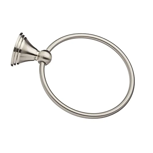 Amazon Basics Modern Towel Ring, 6.3-inch Diameter, Satin Nickel - Image 3