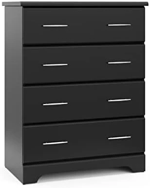 Storkcraft Brookside 2 Drawer Changing Table Dresser (Pebble Gray) β Nursery Dresser Organizer With Changing Table Topper, Chest Of Drawers For Bedroom With 2 Drawers, Universal Design - Image 9