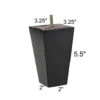 ProFurnitureParts Espresso 5.5" Tall Tapered Wood Sofa Legs W/Anti-Skid Pads, Leg Plates Included Set Of 4