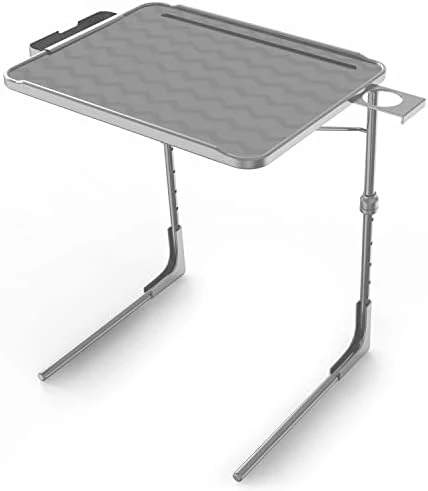 Table-Mate XL PRO TV Table Tray - Portable Adjustable Folding Trays For Eating Or Work Laptop, Slate Gray - Image 8