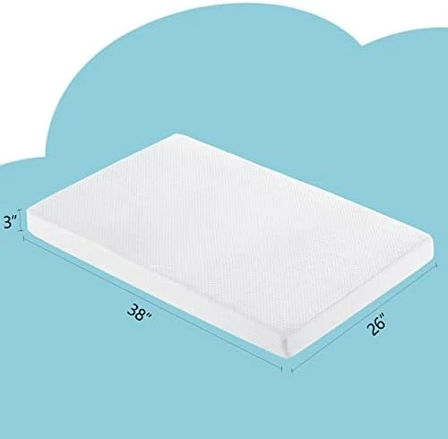 UBBCARE Waterproof Pack And Play Mattress, 38x26x3 Inches Memory Foam Playpen Mattress, Dual-Side Crib Mattress For Baby & Toddler - Image 8