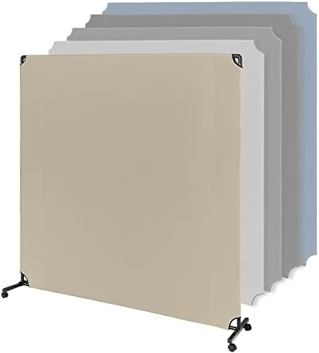 Lainly Rolling Room Divider Wall - Made In North America (6' L X 6' H, Dark Gray) Partition Room Dividers, Temporary Wall, Office Divider, Privacy Screen, Wall Divider & Room Divider Screen - Image 7