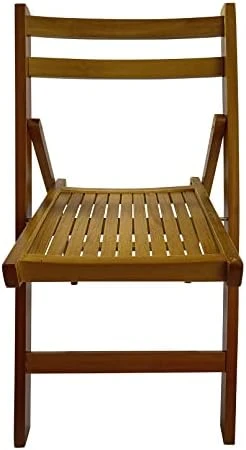 JLBENQIJL Set Of 4 Folding Chairs Poplar Wooden Slatted Seat For Dining Room Kitchen Balcony Wedding Occasion Events, Black - Image 7