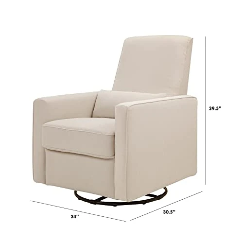 DaVinci Piper Upholstered Recliner And Swivel Glider In Cream, Greenguard Gold & CertiPUR-US Certified - Image 3