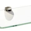 Spancraft Glass Osprey Bent Glass Shelf, Brushed Steel Bracket, 8 X 32