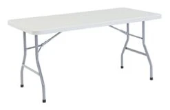 NPS 30" X 60" Heavy Duty Folding Table, Speckled Gray, 1,000 Lb Capacity