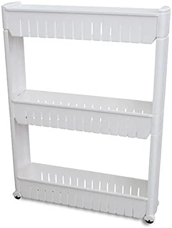 Ideaworks Slide Out Storage Tower White, 3-Tier, 4.4"D X 9.5"W X 21.8"H - Image 8