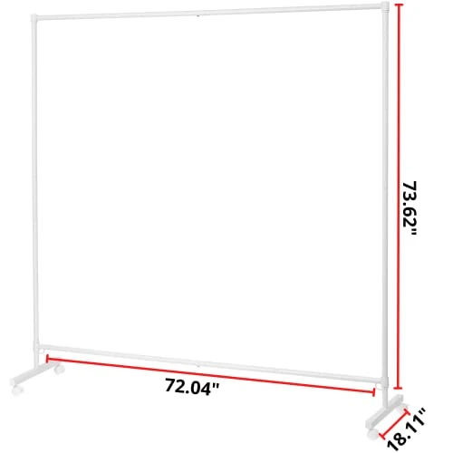 Don't Look At Me - Simplified Privacy Room Divider - White Frame With White Privacy Fabric - Image 4