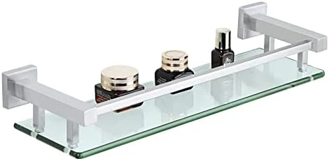 Alise GC2000-LS SUS 304 Stainless Steel Bathroom Glass Shelf Wall Mount 20 Inch,Brushed Nickel - Image 9