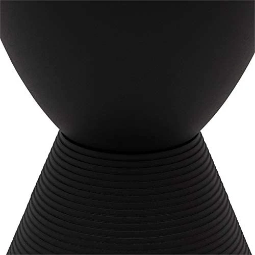 LeisureMod Modern Boyd Side Table Indoor And Outdoor Use, 16.75" H X 11.75" W X 11.75" D (Black) - Image 5