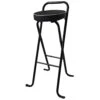 ZYLEDW Folding Bar Stool, Portable Folding Stool Chair Heavy Duty, Indoor Tall Bar Stools With Handle, 300 Lbs Capacity ( Color : Black-A , Size : 30in-1Pcs )