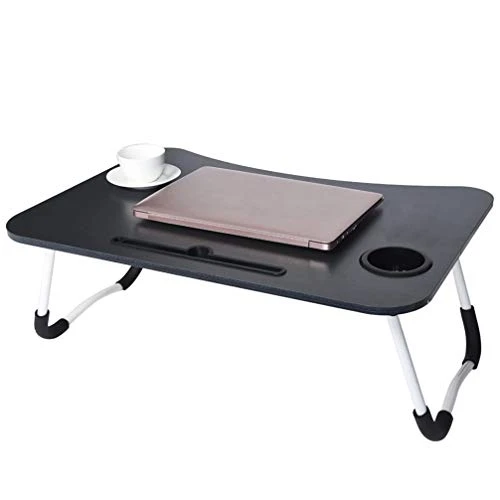 HQLCX Foldable Portable Laptop Stand Bed Lazy Laptop Table Small Desk Breakfast Tray Furniture Computer Desk Folding Lazy Laptop Desk