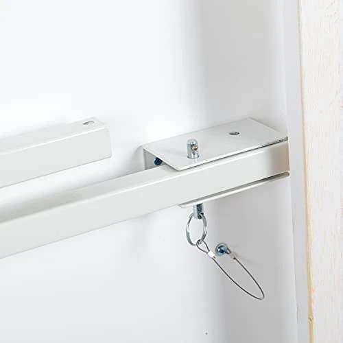 Flash Furniture HERCULES Series 7' X 40" Rectangular Antique Rustic White Solid Pine Folding Farm Table - Image 5