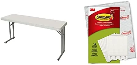 OEF Furnishings 5 Foot Heavy Duty Seminar Folding Table, 18" X 60", Light Grey - Image 9