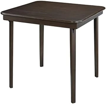 STAKMORE Straight Edge 32" Square Folding Card Table, Cherry Finish - Image 10