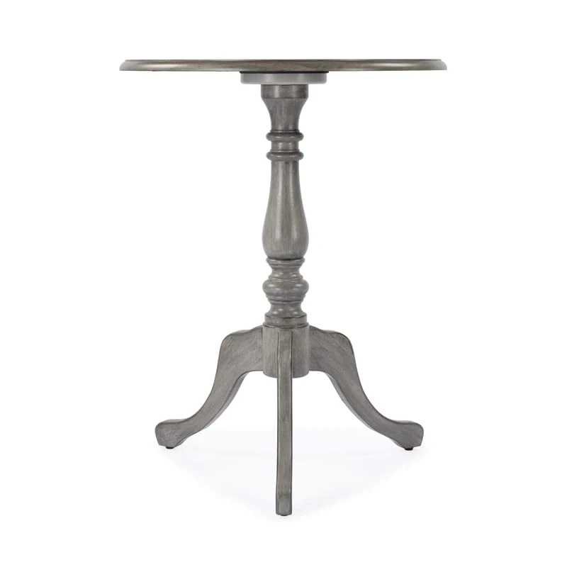 Butler Specialty Company Colbert 22" Round Pedestal Game Table In Powder Gray - Image 4