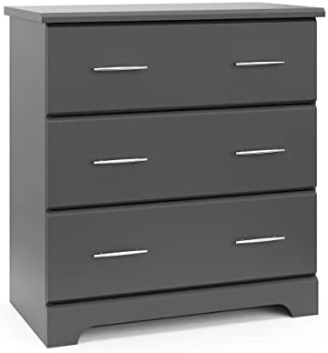 Storkcraft Brookside 2 Drawer Changing Table Dresser (Pebble Gray) β Nursery Dresser Organizer With Changing Table Topper, Chest Of Drawers For Bedroom With 2 Drawers, Universal Design - Image 15