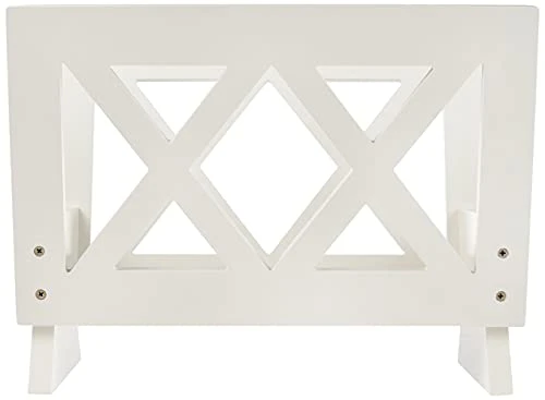 Frenchi Home Furnishing Contemporary Magazine Rack, White - Image 2