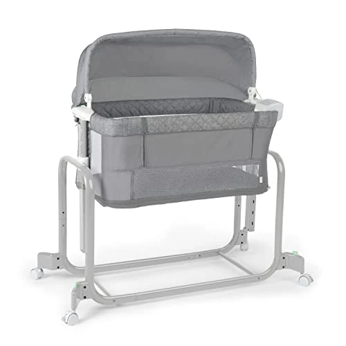 Ingenuity Dream & Grow Bedside Baby Bassinet 2-Mode Crib 0-12 Months, Adjustable Height - Dalton (Grey) - Image 8